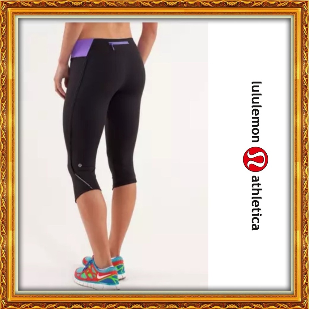 EUC | Lululemon Mini Squiggle Emboss Power Capris!!